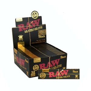 RAW Rolling Papers - Black Natural Unrefined King Size