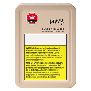 Divvy - Black Widow Pre-Roll - CBD 12 x 0.35g